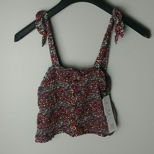 NWT Patrons Of Peace Multicolored Tank Top With Flowers